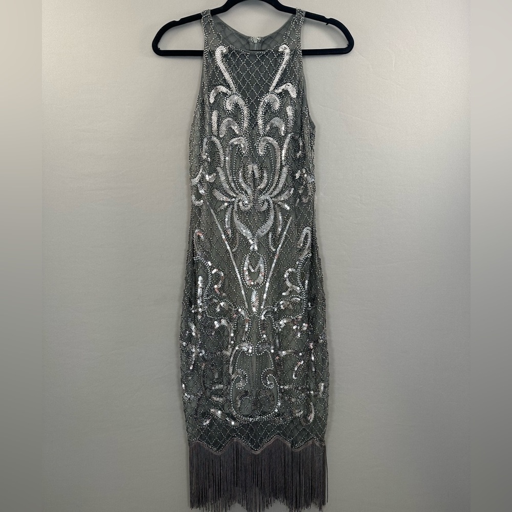 Silver Flapper Dress